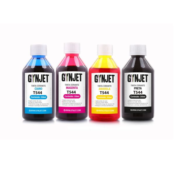 kit 4x250ml tintas para Epson T544 ecotank cmyk corante