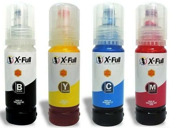 Kit 4 Cores para HP GT53 GT52 Compatível  X-Full GT5822 GT5810 GT5820 GT-5822 GT-5810